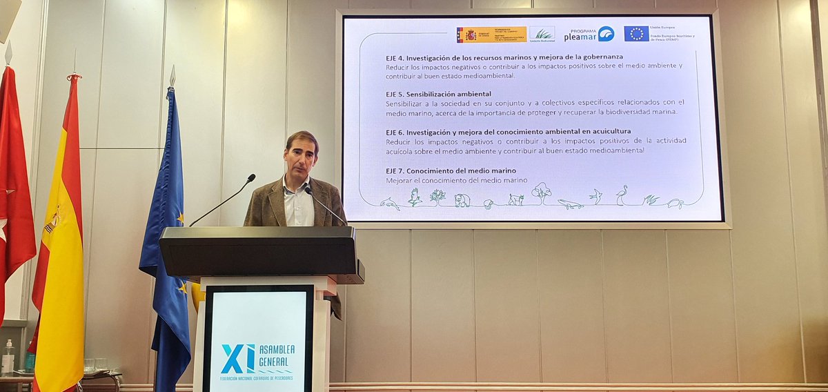 FNCP_Pescadores's tweet image. Javier Remiro nos ha expuesto las ayudas que ofrece el nuevo Fondo Europea Marítimo de Pesca y Acuicultura, #FEMPA, con la colaboración de la @FBiodiversidad a través del #ProgramaPleamar