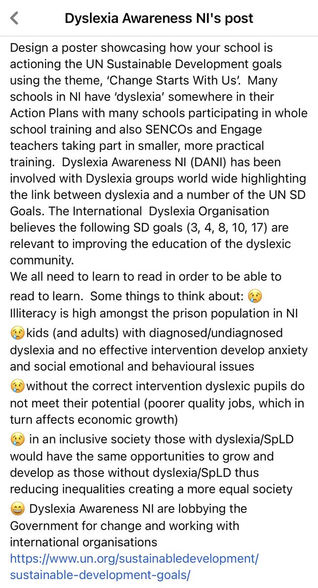 Please take this opportunity to shine a light on illiteracy. 

Literacy is a human right. It’s an issue  here in NI &amp; around the 🌏.
literacytrust.org.uk/parents-and-fa…

Also see SDG’s 3,4,8,10 and 17. 
sdgsforchildren.org
m.youtube.com/watch?v=SaAmfi…

<a href="/nichildcom/">NI Commissioner for Children and Young People</a> <a href="/Ed_Authority/">Education Authority</a> <a href="/curriculumni/">CurriculumNI</a>