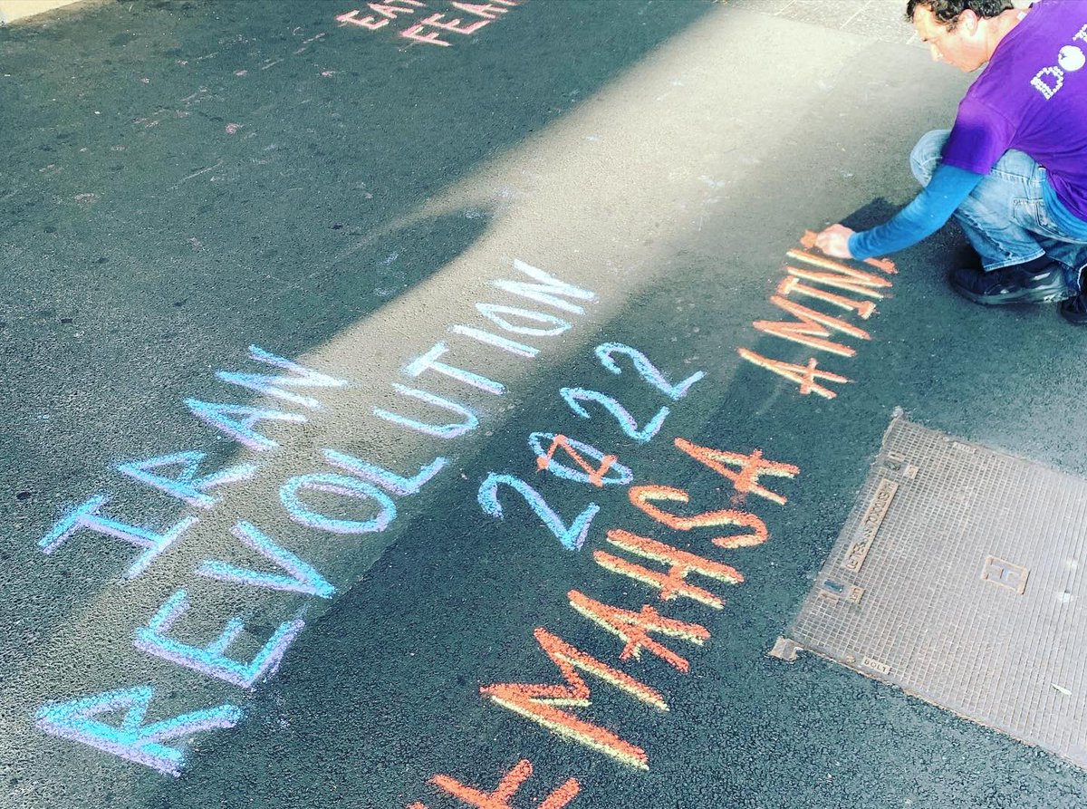 DemOnTheStreets's tweet photo. #Chalk to amplify …

DOTS calls for a sustained global campaign of #WildChalking in solidarity with the women &amp; girls of Iran risking everything to lead in the shared struggle for gender justice.

✊🏽Woman. Life. Freedom.
🌏#DemocracyOnTheStreets 
🌎Connect the #DOTS 
🔴#dotZero https://t.co/5JRF7cyGxe