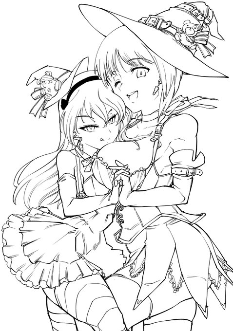 好みを前面に衣装を描くとどうしてもこの系統になる。さあ塗ろうか。 