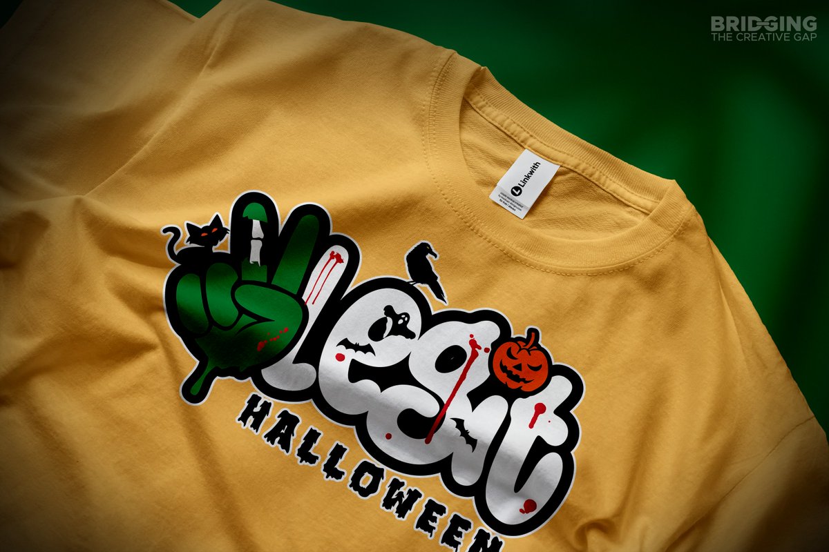 chooselinkwith's tweet photo. Halloween is fast approaching! Get your hands on the Halloween edition of the ‘Too Legit’ tee, designed by yours truly! 🎃 https://t.co/krdxkgVuCb