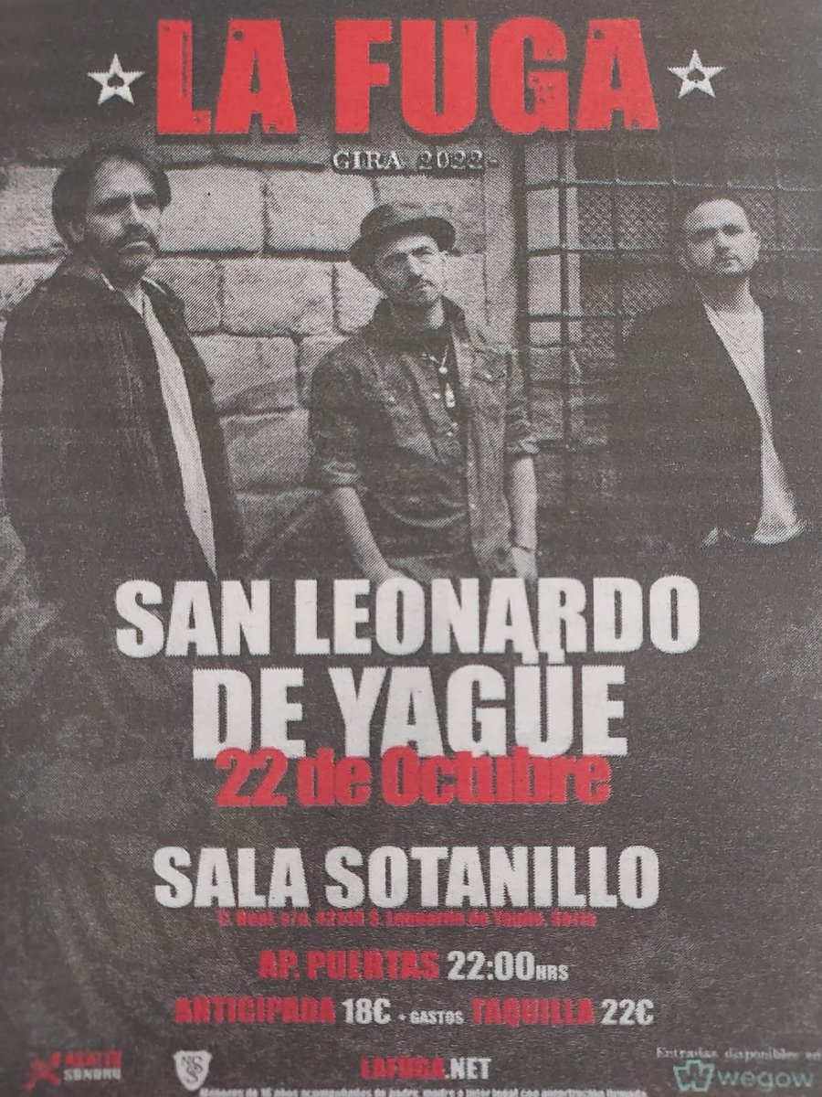 La Fuga hoy en San Leonardo de Yagüe. 🤑 🤑 🤑 🤑 🤑 🤑 🤑 🤑 🤑 🤑 🤑