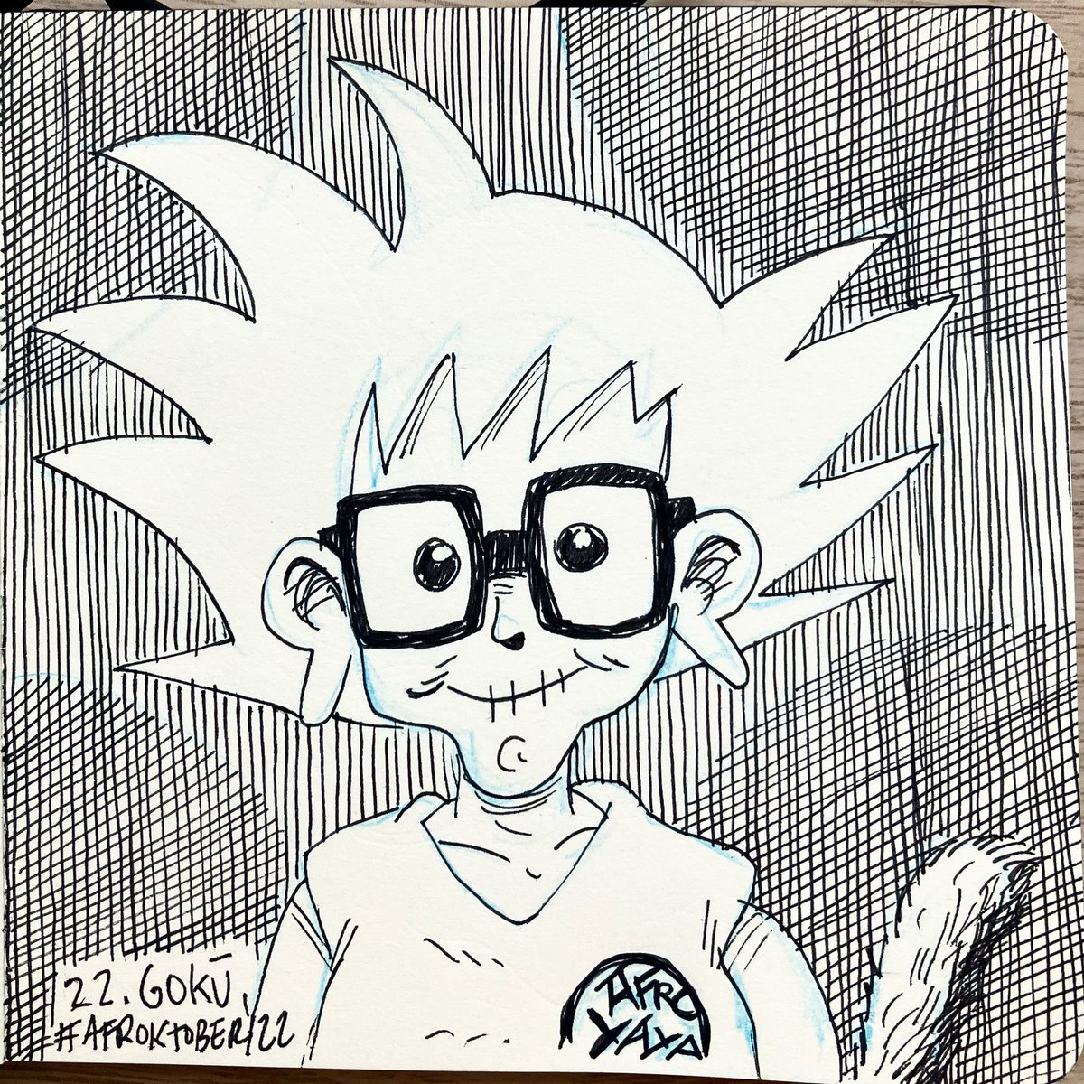 afroyaya's tweet photo. 22. Gokū. 
A Gokū lo hemos dibujado en muchas dedicatorias, pero era inevitable darle un hueco aquí, su peinado es único 😄😄😄
#afroktober #afroktober2022 #songokū #dragonball #peinadosiconicos22 https://t.co/Ed9pWdwhKw