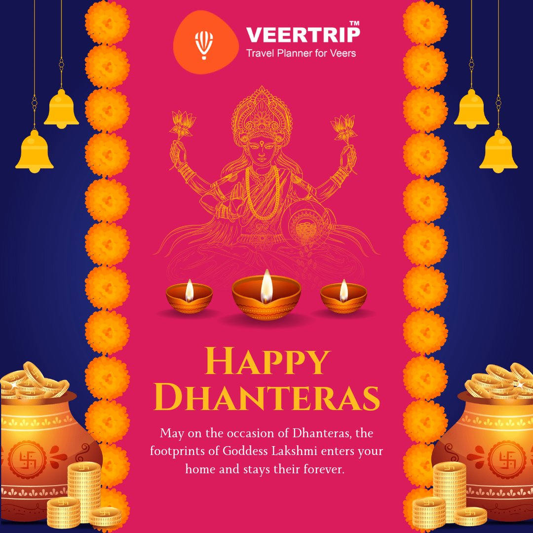 veertrip's tweet photo. Shubh Dhanteras🙏 #dhanteras2022 #dhanteraswishes #Dhanteraspuja #dhanterash #Dhanteras https://t.co/iZwnzsfegH