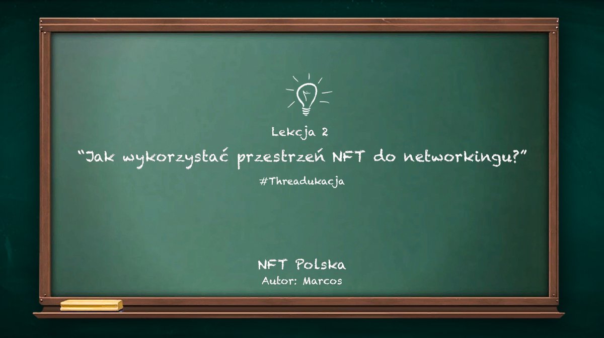 nftpolska_'s tweet photo. "Jak wykorzystać przestrzeń NFT do networkingu?"

NFT daje nam dostęp do setek ludzi o podobnych zainteresowaniach. W drugiej lekcji #threadukacja, przedstawimy wam jak zwykłą relację na Discordzie czy komentarz na Twitterze przekształcić w długą, owocną znajomość.

[1/8] 🧵👇 https://t.co/rFCk05OMor