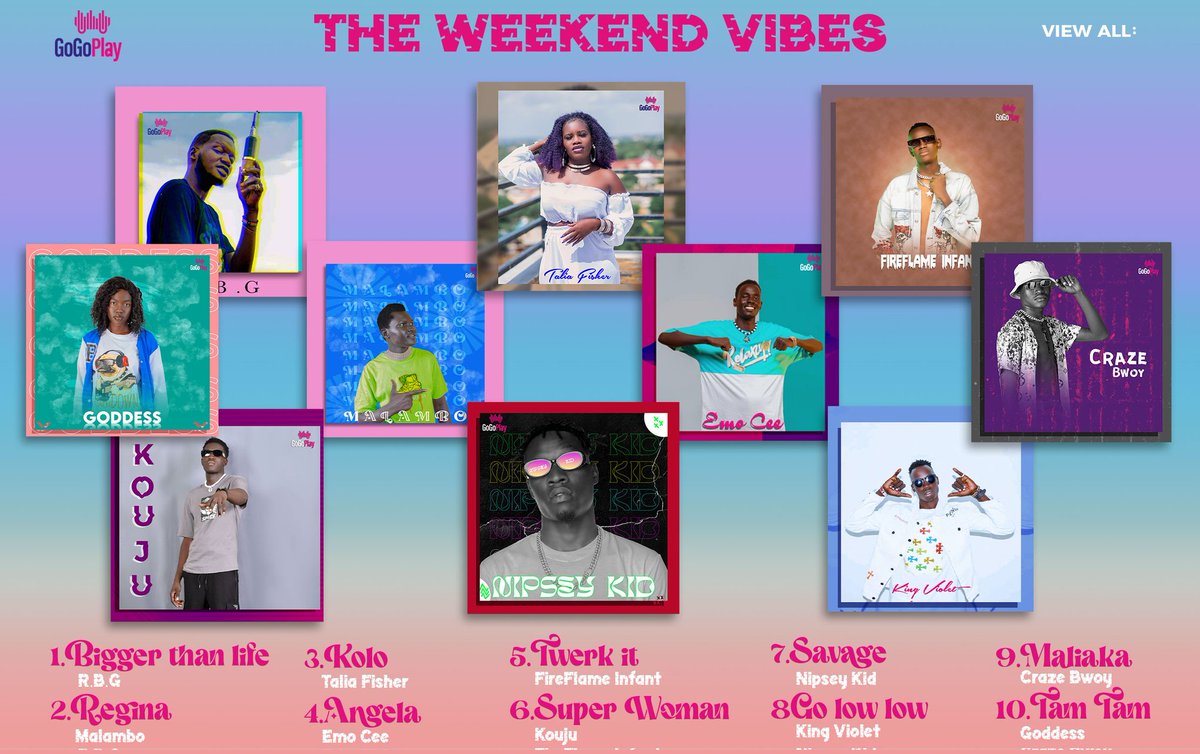 The weekend vibes playlist is here only on gogoplayssd.com 
#SSOT