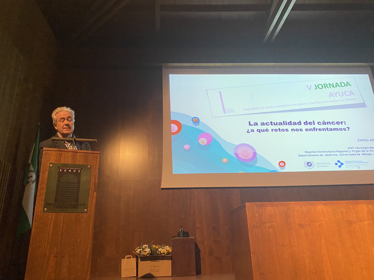mjmarquez09's tweet photo. La actualidad del cáncer: a qué retos nos enfrentamos?Con el Dr Emilio Alba. El mejor profesional y una de las mejores persona la que he tenido la enorme suerte de conocer #VCongresoAyuca https://t.co/KgbOmDzj96
