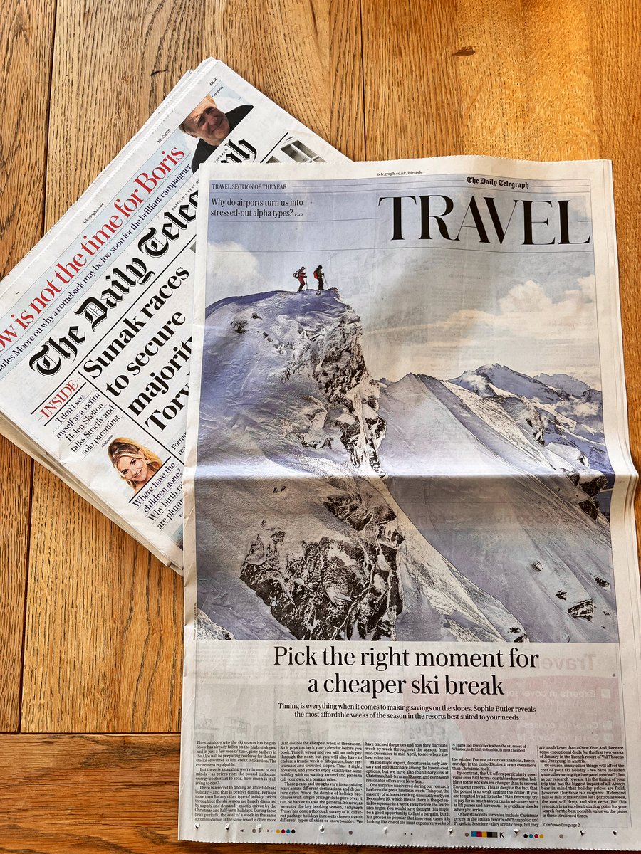 What better way to celebrate the start of my annual leave than with <a href="/TeleSkiSnow/">Telegraph Ski & Snow</a> leading the front page of <a href="/TelegraphTravel/">Telegraph Travel</a> - ski is back! And #winteriscoming! 

Seriously though, that front cover image 😍