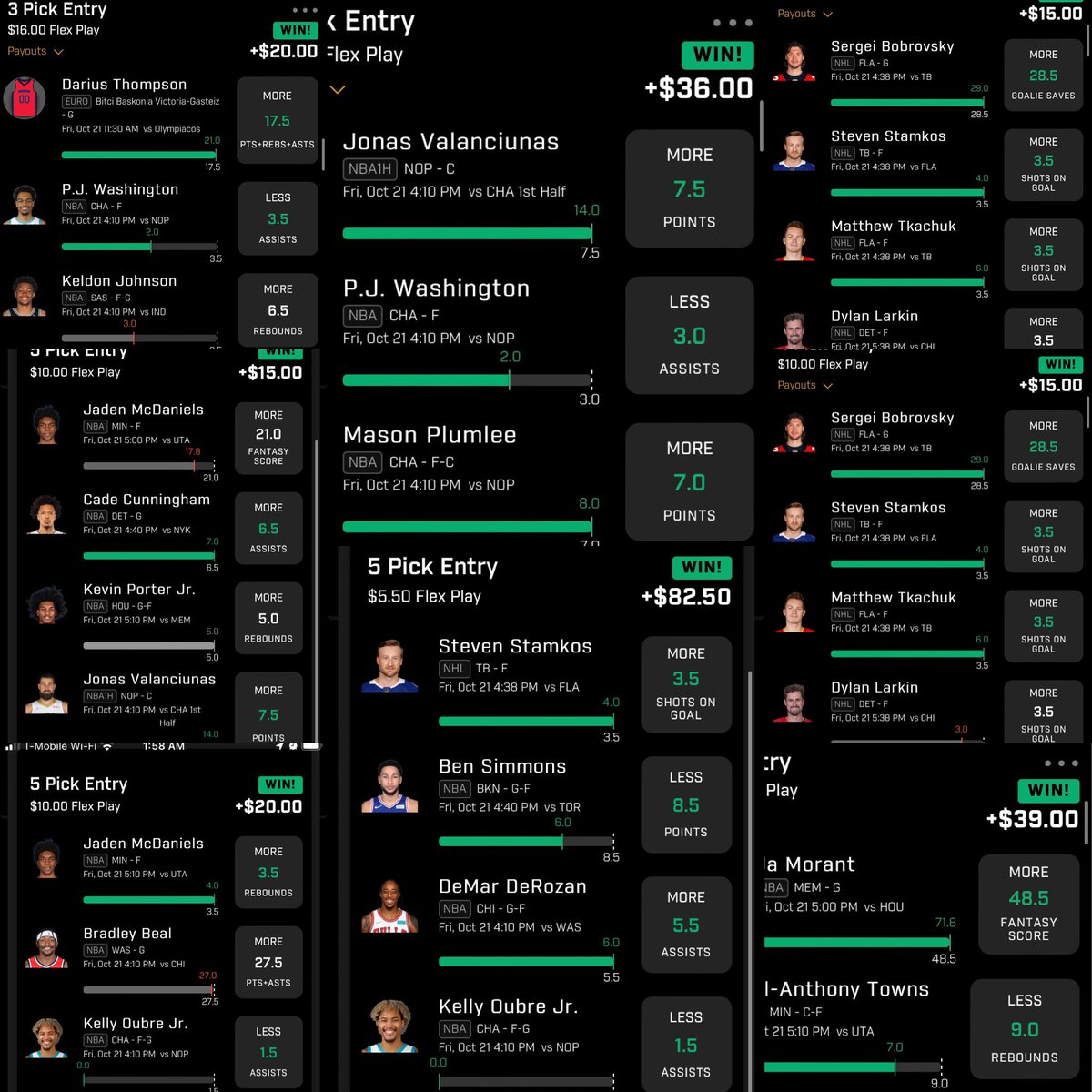 Ja2oa05's tweet photo. Another solid night for the @Propulation_ fam ! The grind never stops ! Come join the family ! #dfs #PrizePicks #underdogfantasy https://t.co/8biSJQKU21