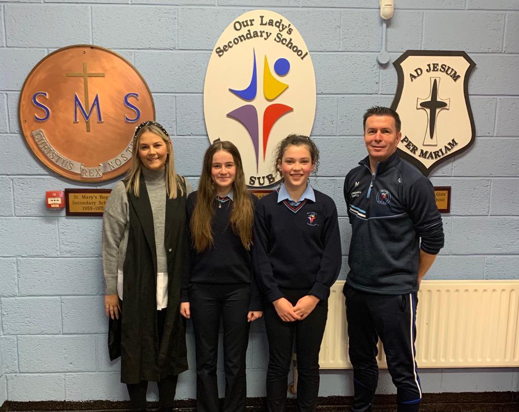 OLSSBlayney's tweet photo. Best of luck to Lucy Carey @BlayneyFaughs &amp; Rebecca Keenan @LadiesDmoyne who are representing the North East basketball region at an interprovincial tournament in Limerick. Congrats to Lucy who captains the team &amp; best of luck to Ms. Brady who is coaching the team#Basketball#OLSS https://t.co/HcjVivSDUP