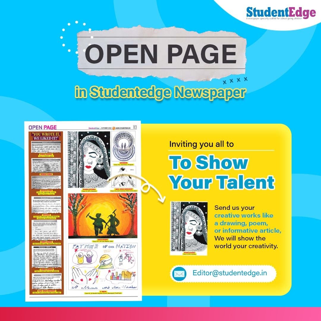 studentedgein's tweet photo. Showcase your talent with World. 

Share your drawing, poem, article etc. on editor@gmail.com 

Visit to download free digital copy : https://t.co/13xy7zAjRf

#Talent #IndianKids #Competition #Creativity #Drawings #KidsDrawings #KidsPoems #KidsViews #StudentEdge https://t.co/5MlOuK3KuF