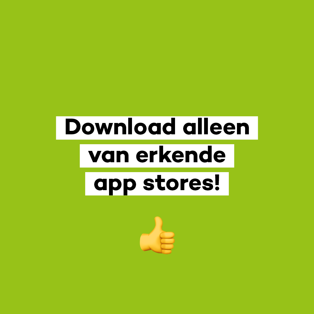 safeonweb_be's tweet photo. Wil je een app installeren? Klik nooit op een downloadlink die je per e-mail of sms hebt ontvangen. Gebruik alleen betrouwbare app stores. Laat je niet voor de gek houden. Vergeet niet #OKisnietaltijdOK #safeonweb2022 #CyberSecMonth ⬇️

https://t.co/QrrNyyUbYm https://t.co/lezoREngXm