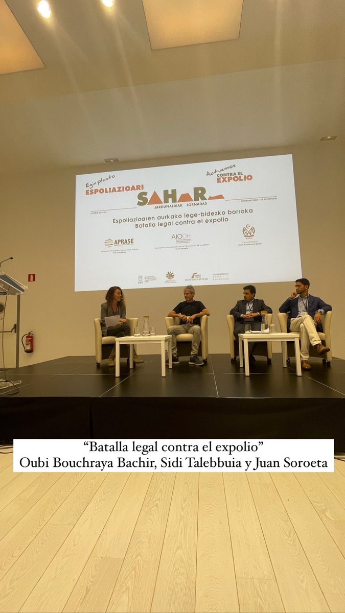 Sead-en lagunak (@SaharaElkartea) on Twitter photo 2022-10-22 09:33:49 “Batalla legal contra el expolio” @SoroetaJuan @Talebbuia @oubibachir Continuamos en streaming “Batalla legal contra el expolio” @SoroetaJuan @Talebbuia @oubibachir Continuamos en streaming
