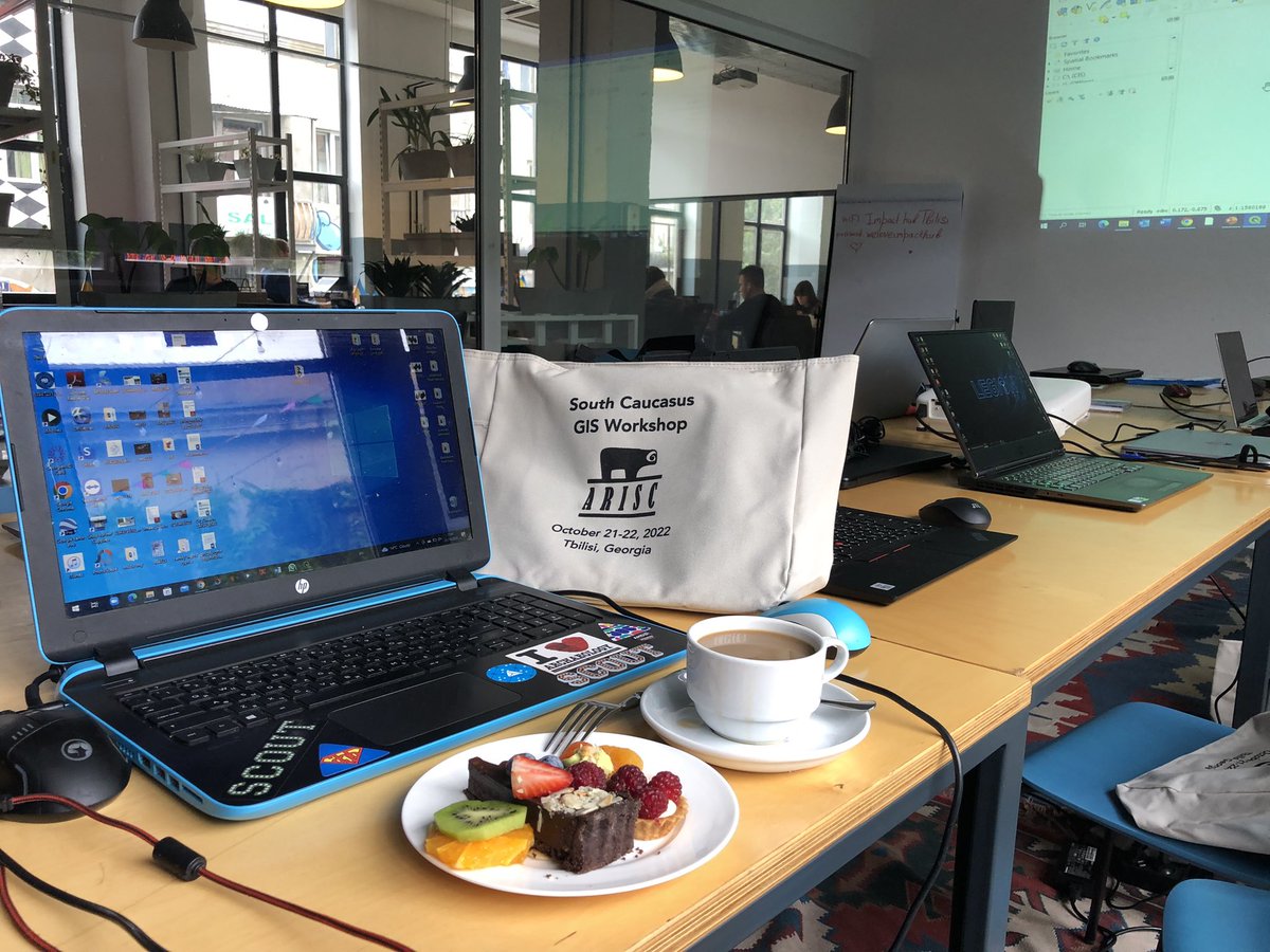 LanaChologauri's tweet photo. Second day of the South Caucasus GIS workshop in #Tbilisi organised by #ARISC &amp; Georgian National Cultural Heritage Agency. With  @kris_hop &amp; other colleagues. 
#GIS #archaeology https://t.co/QzjjmBDStv