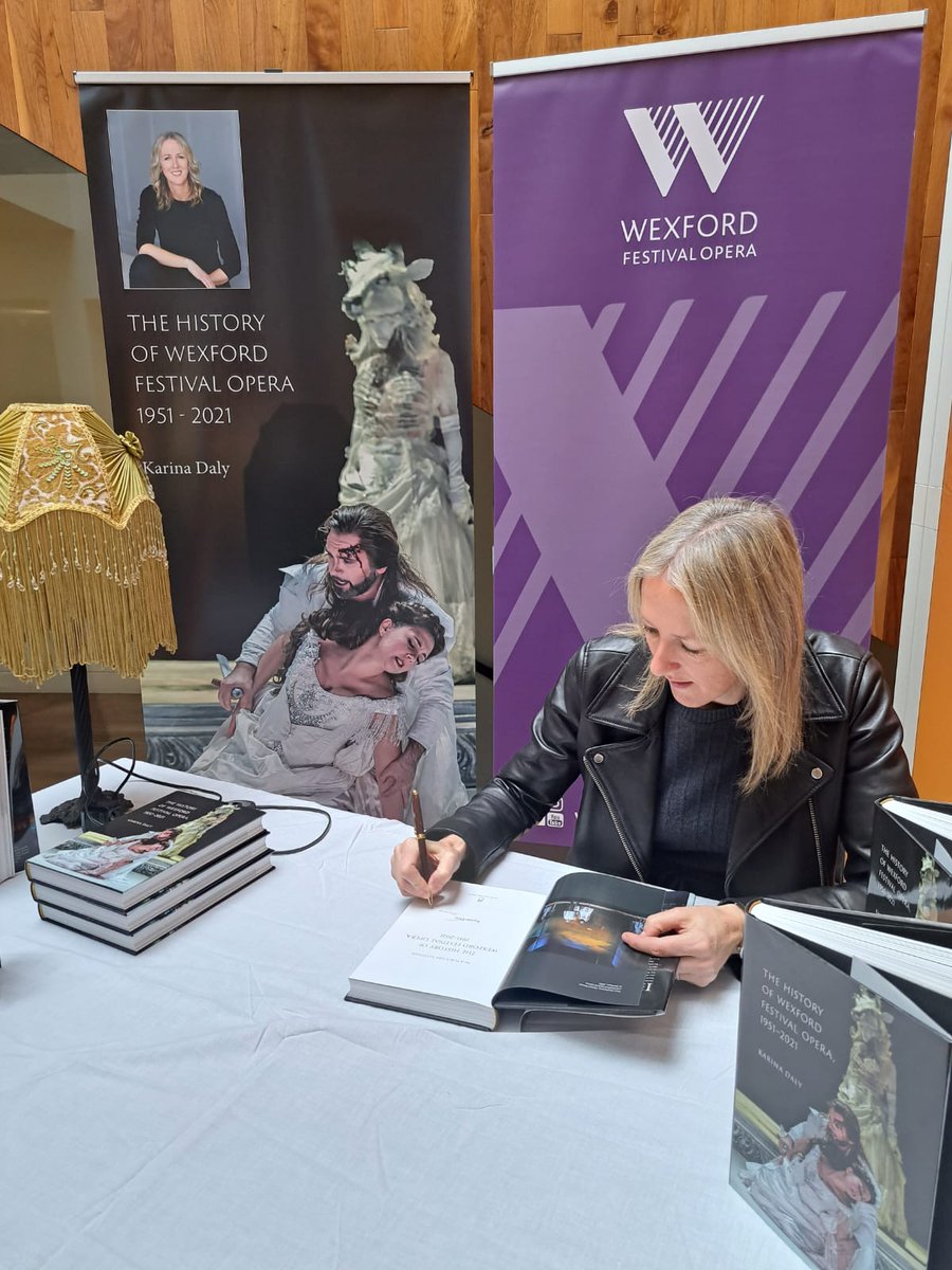 We are delighted to welcome author Karina Daly this morning to sign her book, The History of Wexford Festival Opera, 1951-2021: In a Place like No Other. We invite you to come along, chat with the author and get your copy signed.