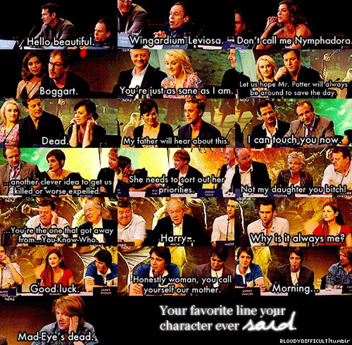 Harry Potter actors reveal their favourite lines from the films.