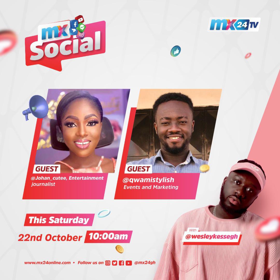 mx24gh's tweet photo. Let’s break down all the trending topics on social media with the man @wesleykessegh and guests @johan_cutee @qwamistylish
Don’t miss it.
#mx24gh #funfearlessfactual #MXSocial https://t.co/aTn03zbI1L