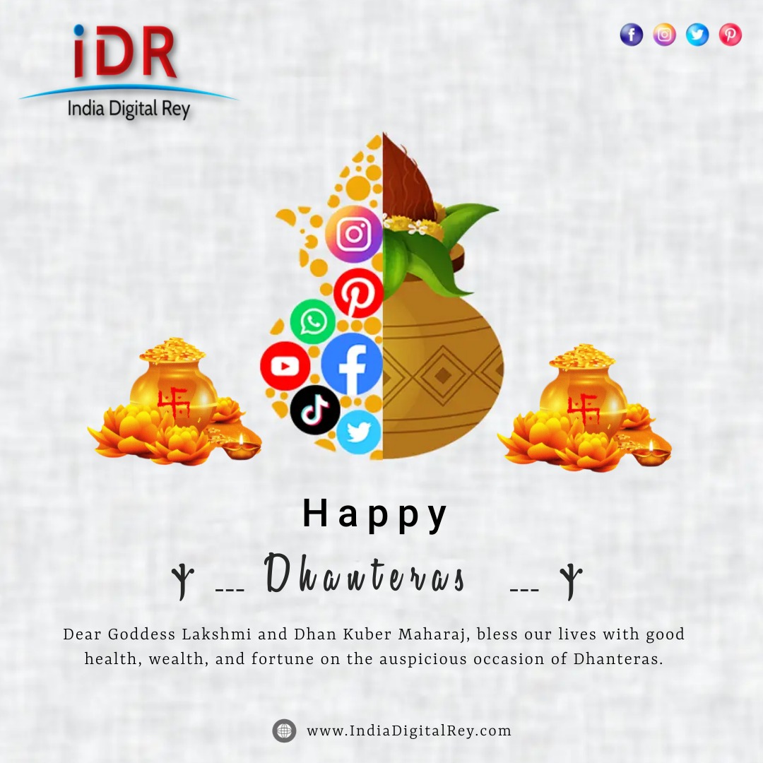 IndiaDigitalRay's tweet image. Dear Goddess Lakshmi and Dhan Kuber Maharaj, bless our lives with good health, wealth, and fortune on the auspicious occasion of Dhanteras.
#indiadigitalrey #IDR #webdesigner #webdeveloper #dhanteras2022