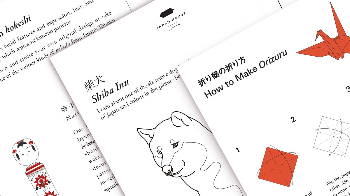 japanhouseldn's tweet photo. Explore the cultures of Japan this October half-term with a series of family-friendly workshops. During each workshop, participants can enjoy unleashing their creativity while trying an activity using original Japan House London worksheets. https://t.co/bpPOpQ1RyP https://t.co/aMMYatsjio