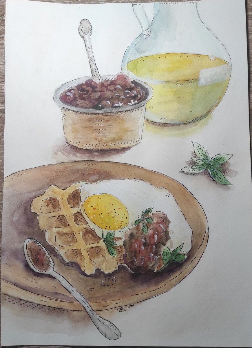 starfosfor's tweet photo. Salute, I'm here again! It's the end of the term now, and so I need to try my best, but I hope that I will have time to draw and publish posts, I hope your autumn holidays will go well! In the meantime, you guys got the food-sketch! #art #artist #sketch #food #foodsketch https://t.co/lyh25Sjzry