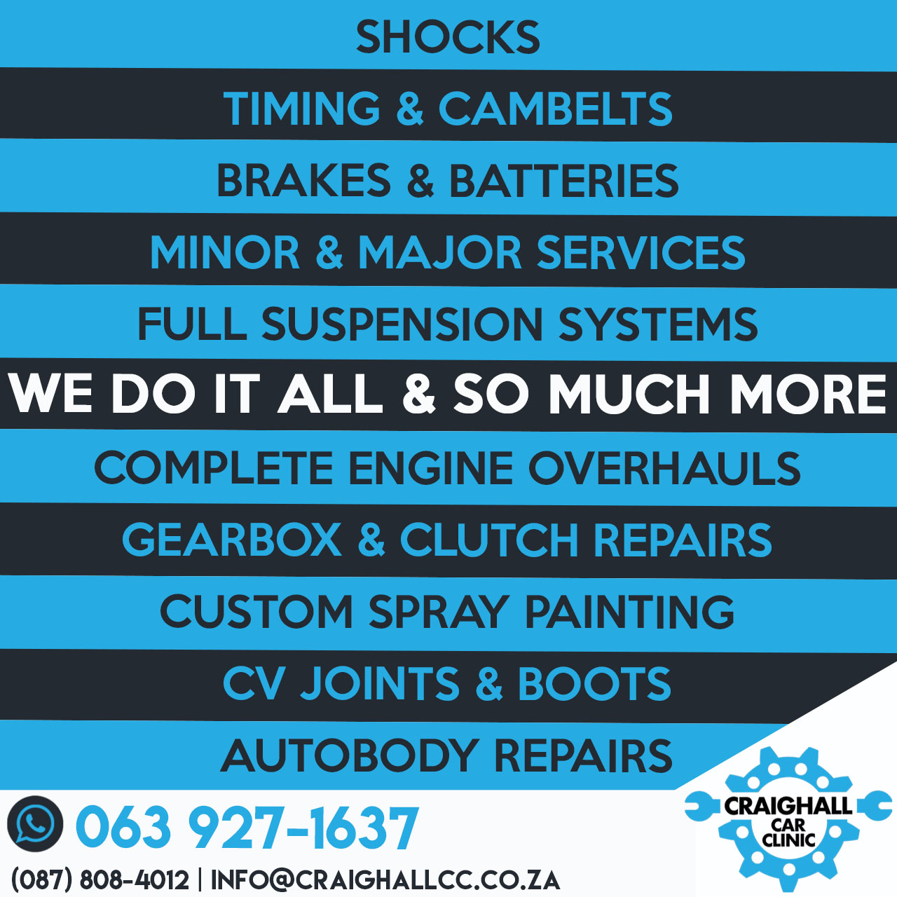 Craighall Car Clinic on Twitter "Convenient & affordable services we