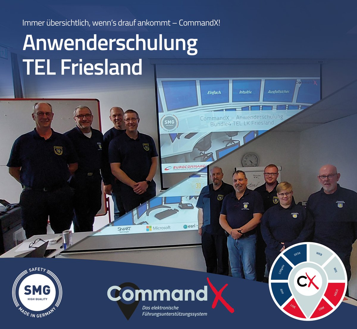 EurocommandGmbH's tweet photo. Herausforderungen in der Führungsarbeit liegen darin, jederzeit den Überblick zu behalten. Darum ging es in der Schulung bei der TEL Friesland.
Mehr hier: https://t.co/cWItcKRTk1
#eurocommand #führungsunterstützung #TELFriesland #bevölkerungsschutz #katastrophenschutz #vorderlage https://t.co/JHv4VMo1HG