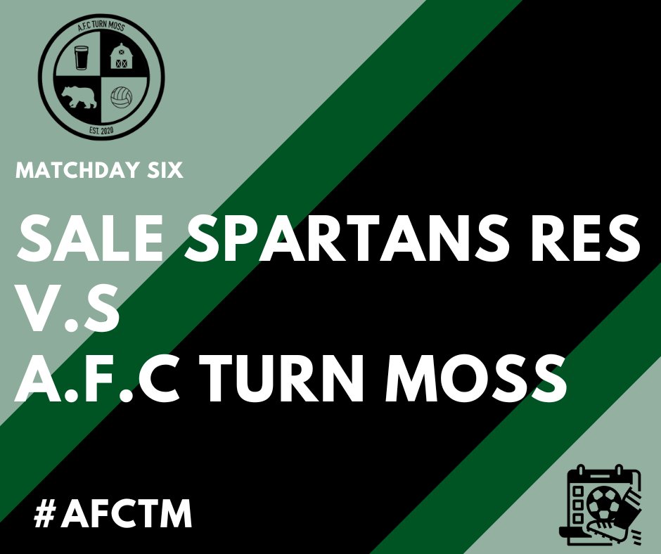 AFCChorlton's tweet photo. GOOD MORNING SPORTS FANS
MATCHDAY SIX
Sunday 23rd October
11am KO
Sale Spartans Reserves vs A.F.C Turn Moss
Manor Avenue, M33 4BR
#AFCTM will be hoping to get their season back on track after back to back defeats. A tough fixture away to Sale Spartans Reserves lies ahead! https://t.co/7skczRyWM5