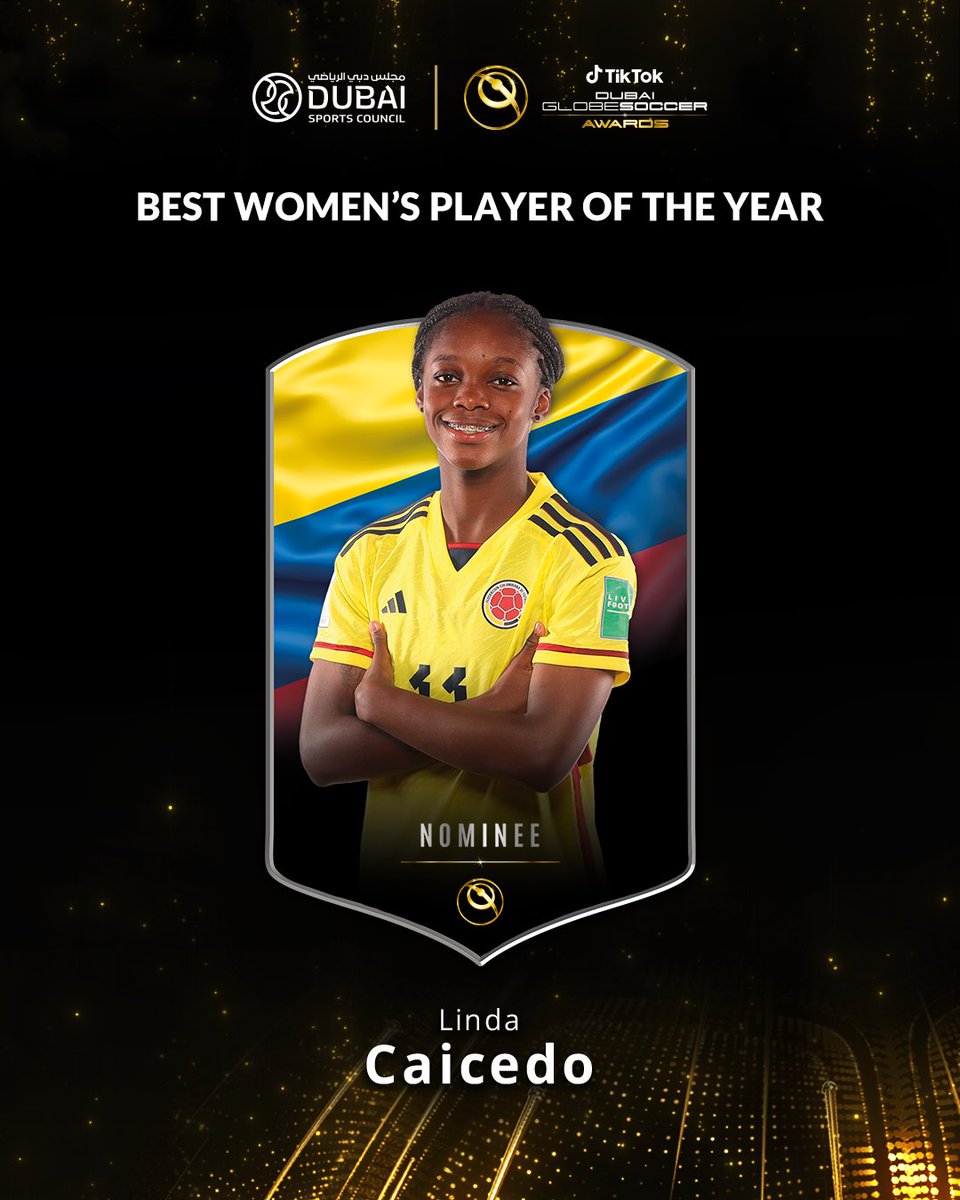 Linda Caicedo is nominated for BEST WOMEN'S PLAYER OF THE YEAR at Globe Soccer Awards 2022 ✨⁠

VOTE NOW! voting.globesoccer.com

#globesoccer