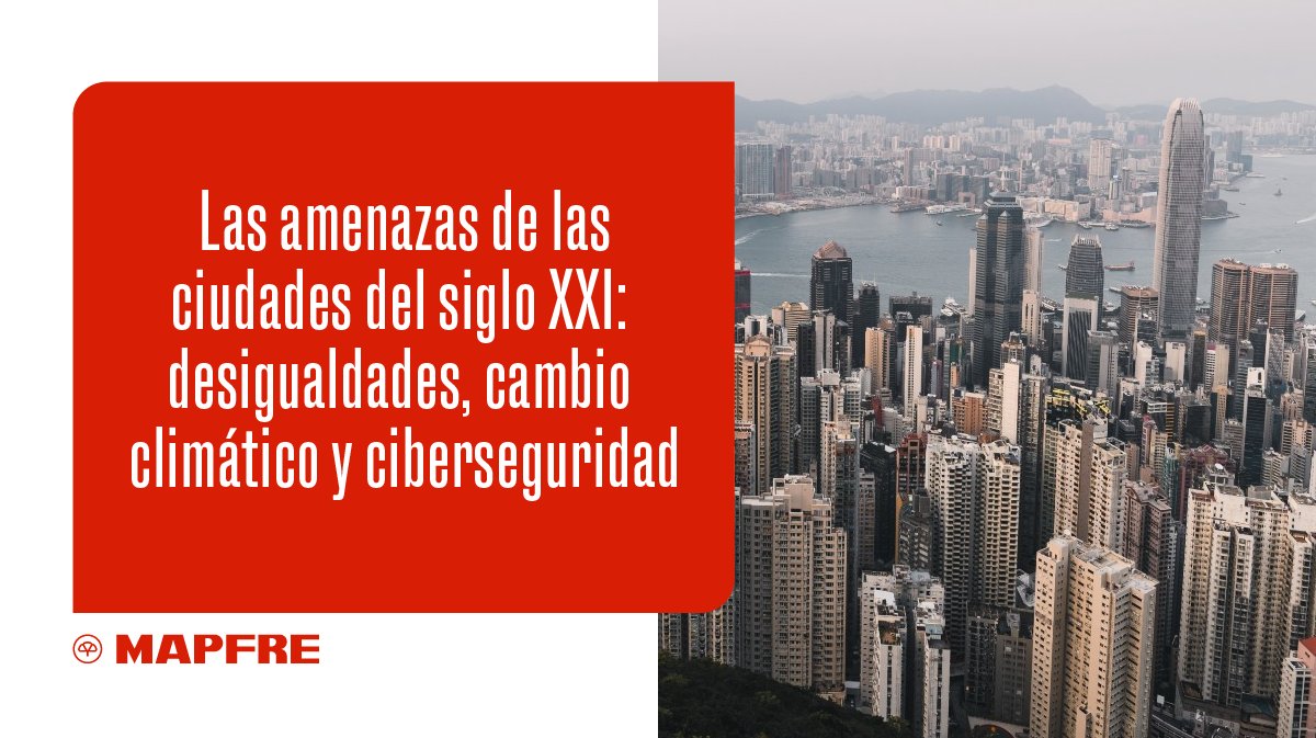 MAPFRE's tweet photo. Desde desastres naturales y cambio climático, hasta ataques terroristas o ciberataques: así son las nuevas amenazas de las ciudades del siglo XXI. ¿Cómo puede ayudar el sector asegurador a nuestra protección? 
#CuidamosLoQueTeImporta

https://t.co/8kCZNLVRSZ https://t.co/g2jJNUXxVx