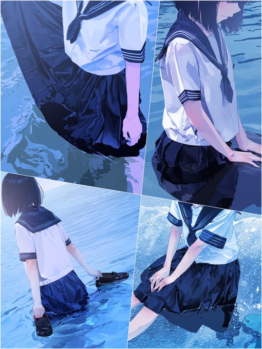 「serafuku shoes removed」 illustration images(Latest)