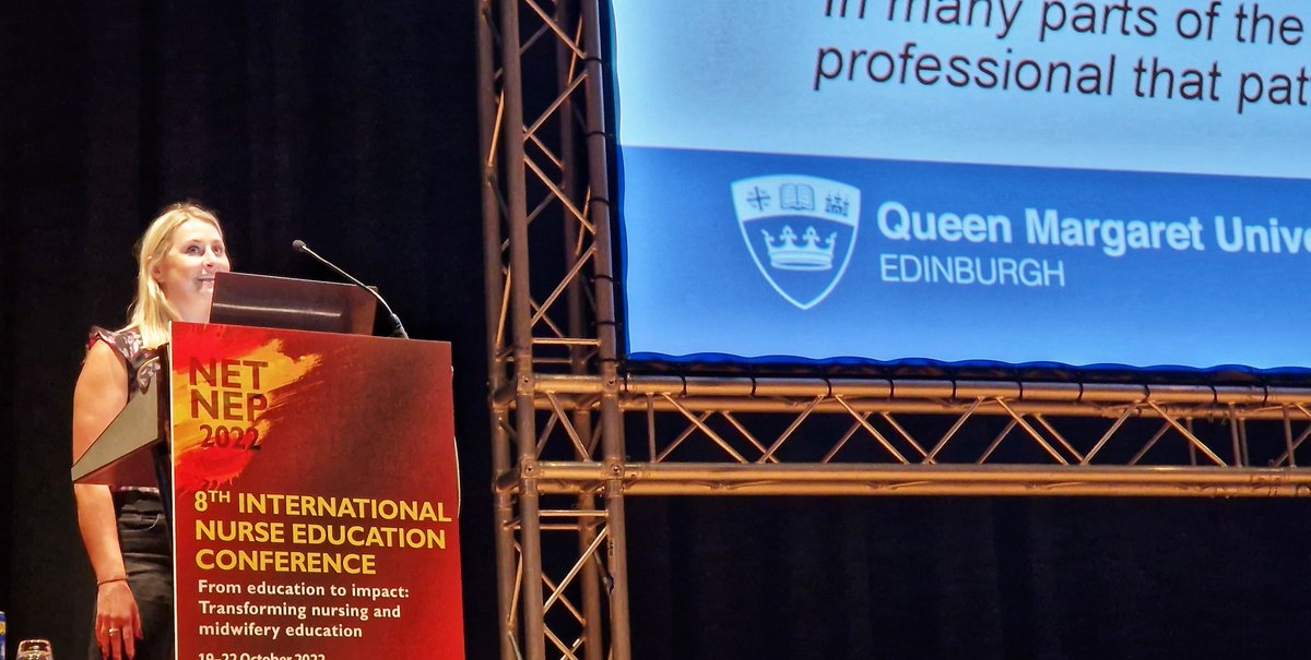 Excellent <a href="/NETNEPCONF/">NETNEPCONF</a> talk by <a href="/alisonwood_PhD/">Dr Alison Wood 💙</a> of <a href="/ucuqmu/">UCU 👑 Queen Margaret Uni, Edinburgh</a> presenting a modified delphi study exploring development of core physiology outcomes in pre-reg nursing curricula. #NETNEP2022