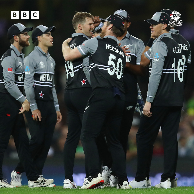 bbctms's tweet photo. 🇳🇿 NEW ZEALAND WIN! 🇳🇿

It's the Black Caps' first win over Australia in Australia in any format since 2011 and what a way to do it - they win by 89 runs. 👏

📻 Reaction on @bbctms on @BBCSounds, 5 Sports Extra &amp; @BBCSport website &amp; app

#BBCCricket #T20WorldCup #AUSvNZ