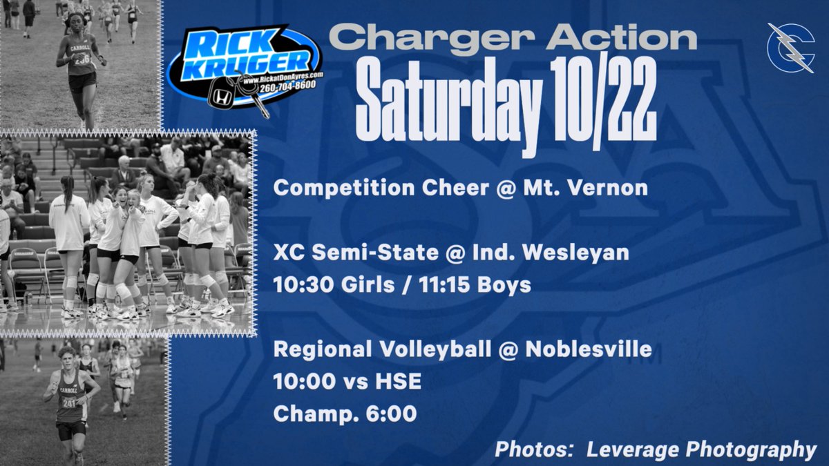 carrollchargers's tweet photo. Volleyball
$10/session https://t.co/0GGtBWJBDw

All session tickets only avail online:  https://t.co/DnNeROVPiC

Charger Sports Network Livestream: https://t.co/BejNAtFIZ8

Cross Country:
Tickets $12:  https://t.co/1Y38wRawKW https://t.co/denSLbPdHB
