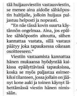 I_Mxzb's tweet photo. @SatuIK @petterij –Aina, jos epäilee sähköpostin aitoutta, siihen kannattaa vastata…

Ei. Ei näin. Yleensä epäilyttäviin viesteihin ei tarvitse eikä kannata reagoida lainkaan. Vain jos oikeasti tietää ja ymmärtää mitä tekee, voi ehkä kannattaa selvittää, mihin epäilyttävän viestin vastaus menisi. https://t.co/5zuVw980ep