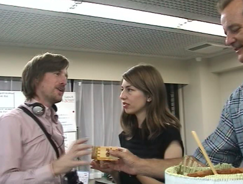 Spike Jonze, Sofia Coppola and Bill Murary during the filming of 'Lost In Translation' in Tokyo, 2003.