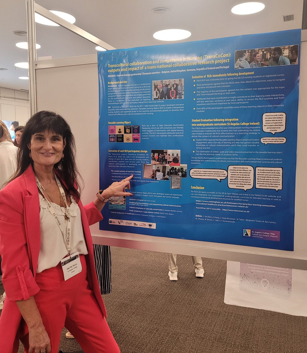 edelmcsharry's tweet photo. I shared our European project on developing nurses' cultural competences @NETNEPCONF #NETNEP2022 in Sitges Barcelona, had lots of stimulating discussions with international colleagues @StAngelasSligo @ATUSligoTLC @CNMESligo @HELMOpenNottingham https://t.co/7Z6DrO6fUY