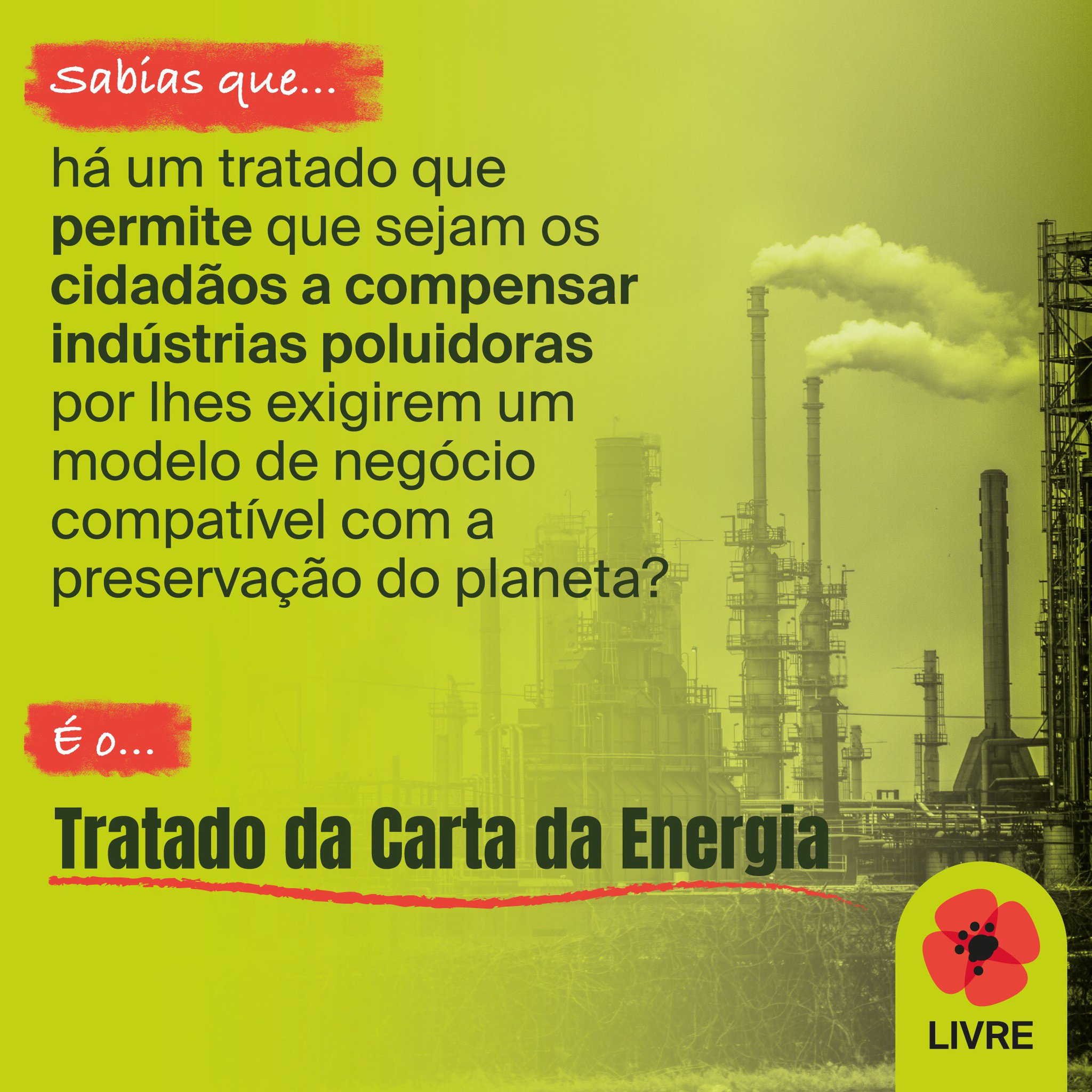 LIVRE on X: Itália, Polónia, Espanha, Países Baixos, França e Alemanha já  anunciaram a saída do Tratado da Carta da Energia, um tratado que nos  prejudica a todos. Para quando Portugal?  /