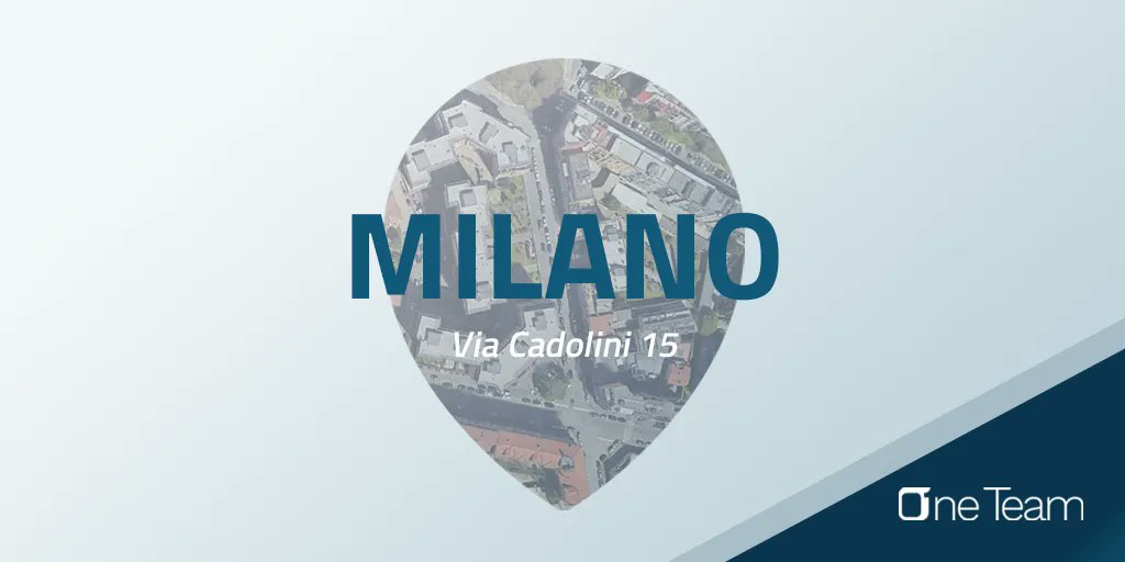 #OneTeam è presente su tutto il territorio nazionale. 
La nostra #sedeprincipale si trova a #Milano, in via Cadolini 15 📍