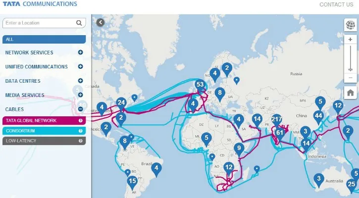 vishalk25744620's tweet photo. @RNTata2000  TATA can disrupt global internet connections.

Tata #communications controls 24% of the global internet, and its absence severely disrupts internet connections.
 
99% of our internet comes from #underwater cables in the ocean. https://t.co/NPklZ51bAu