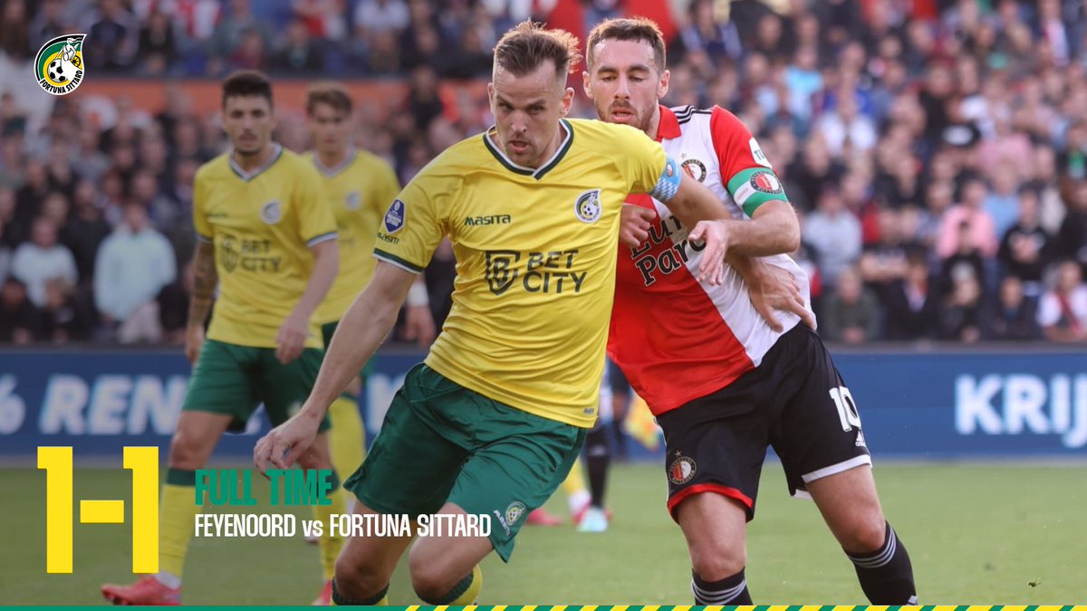 FULL TIME I Fortuna Sittard pakt een knap punt mee naar Sittard. Córdoba is de man met het Sittardse doelpunt op zijn naam. 

#feyfor
