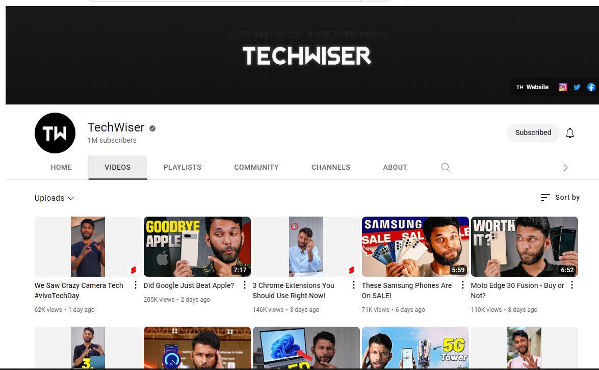 Naseef07's tweet photo. Congrats Team TechWiser on reaching 1 M subscribers Milestone, Happy to have been part of this journey from starting. Way to gooo!! Keep doing the stuff differently @TechWiser @praaatiiik #TechWiser https://t.co/gFGa5r73b3