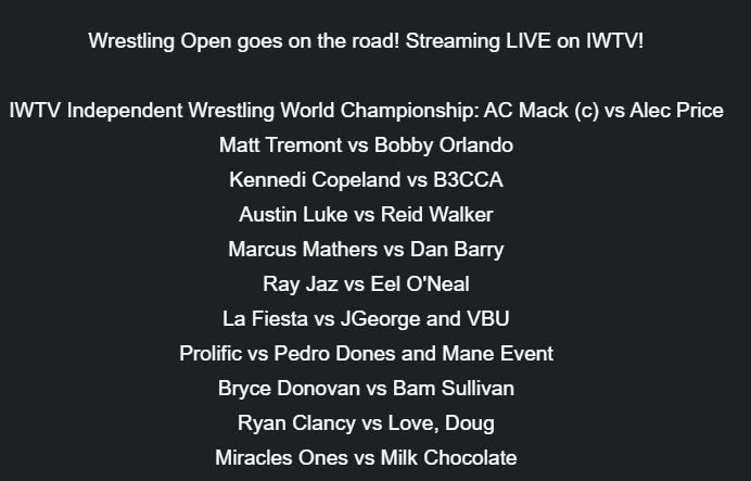 Necroeric's tweet photo. Oct 22, 2022!
10:30 & 2PM
#UFC280 #UFC #MMA
3, 7, 8, 9 https://t.co/EyoJpWxkVU
#WrestlingOpen Turn The Page
Freelance UG Same Ol' Situation
#ParadigmPro 5VES
#Circle6 Everything You Couldn't Be
8 & 10 FITE
#GCW Drop Dead
#XPW Halloween in Hell III
#Wrestling #Prowrestling https://t.co/Exxj60Pr8i