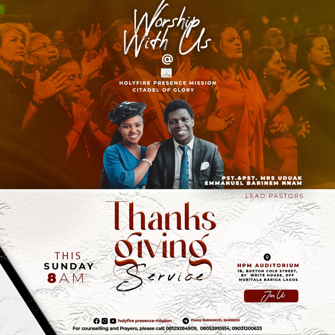 _Imuetinyan's tweet photo. @SpiricocoNg Come fellowship with us tomorrow https://t.co/HwUaRkbNej