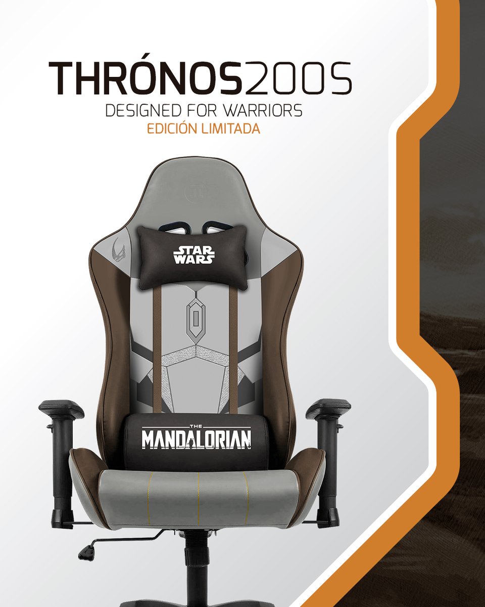 primusgamingpi's tweet photo. ¡Ha llegado el momento! Disfruta de las emociones en cada partida con la silla Thrónos 200S edición limitada The Mandalorian. Siéntate, prepárate y dale play a una nueva aventura. 🌠🔥🚀
#Primusgaming #legionprimus #StarWars #TheMandalorian https://t.co/TBYREs0OzF https://t.co/R5xmV2cD0m