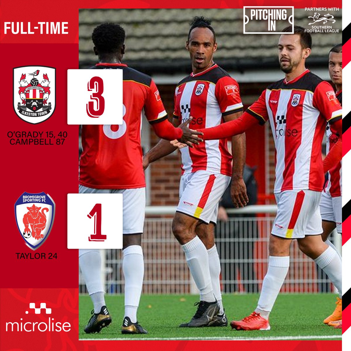 ilkestontown_fc's tweet photo. #ITFCLIVE 
FULL-TIME | An O'Grady brace and a late Campbell header earns us three points.

Thank you to both sets of supporters for their support this afternoon. Best of luck @SportingFC for the rest of the season, have a safe journey home.

🔴3-1🟢
🔴⚪️⚫️ #OneTownOneClub https://t.co/Yj1rkGtyke