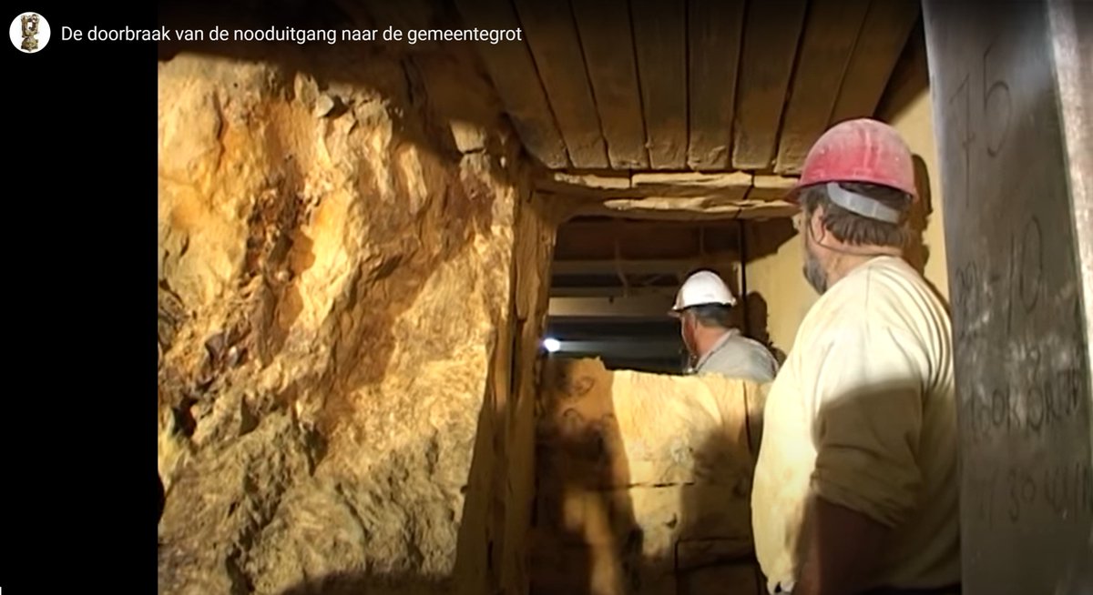 Sibbergroeve's tweet photo. Het is twintig jaar geleden dat de doorbraak plaatsvond bij het maken van de nooduitgang van de Gemeentegrot. Uitgezaagd door de jongens van firma Rouwet. De landmeetkundige opmetingen en de verdere begeleiding  gebeurde door de heer Jac Diederen. https://t.co/bwxuHJ2T4j https://t.co/nppx3ieUFZ
