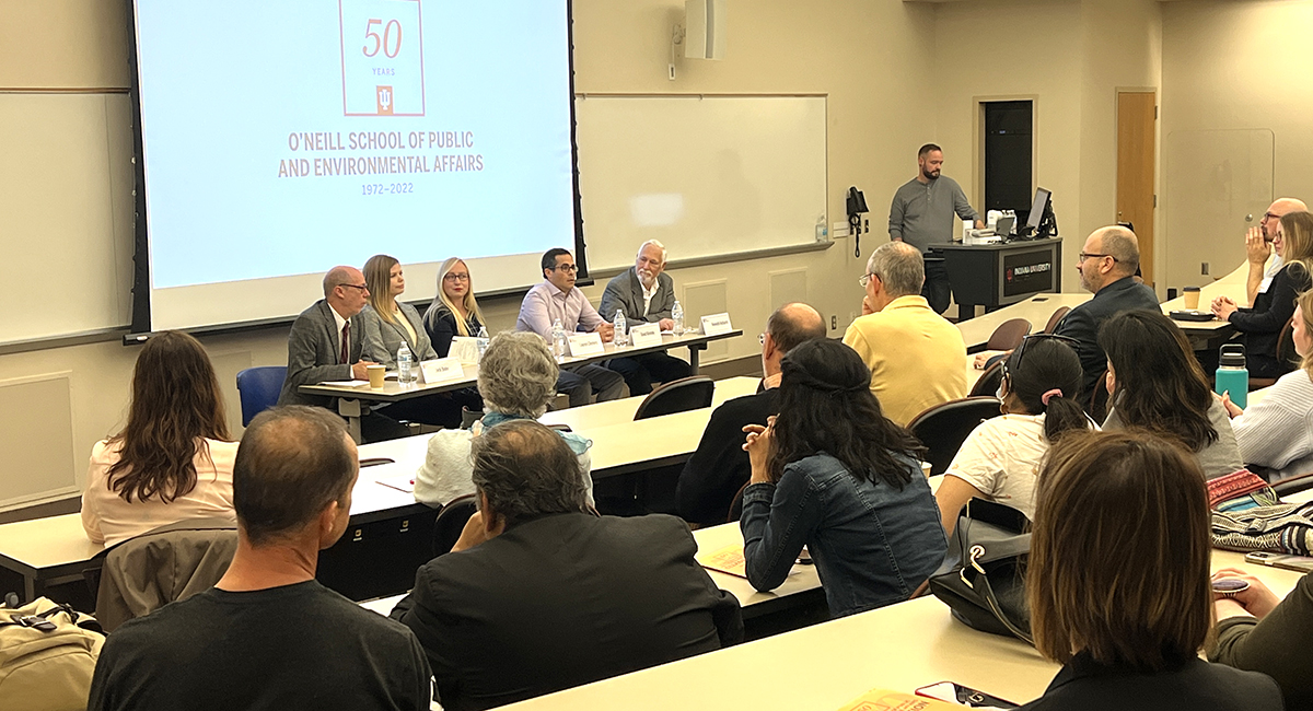 IUONeill's tweet photo. The next round of our mini-conferences are happening now. Session 3, “Toward a Just and Sustainable Future,” is a fascinating look on what can be done to tackle one of the biggest challenges we’re facing today. Enthralling conversation. https://t.co/FBPVrte9At