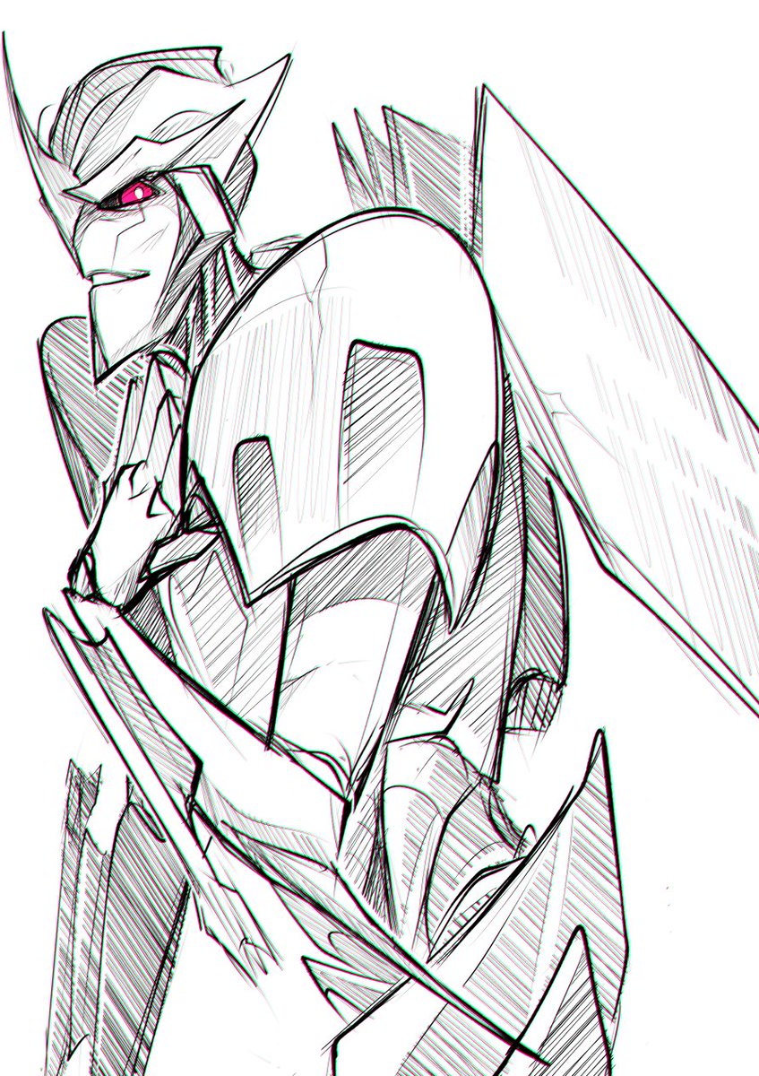 Fef_Robot_Arts's tweet image. Havn&apos;t drawn this boy in a while, so i tried scribbling him as fast as i can from memory. Not perfect but lol whatever.