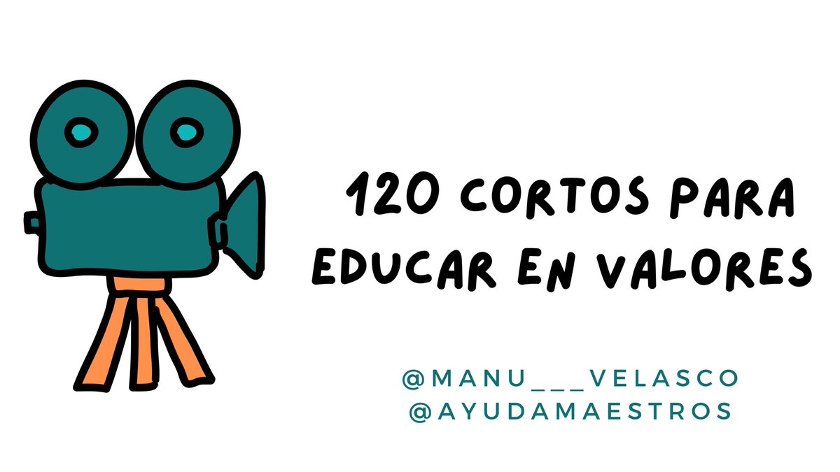 Para terminar, comparto el artículo que he publicado en mi web <a href="/AyudaMaestros/">Ayuda para maestros</a> con estos 120 cortos para educar en valores reunidos en un solo enlace. 👉 ayudaparamaestros.com/2022/10/120-co… 🤗