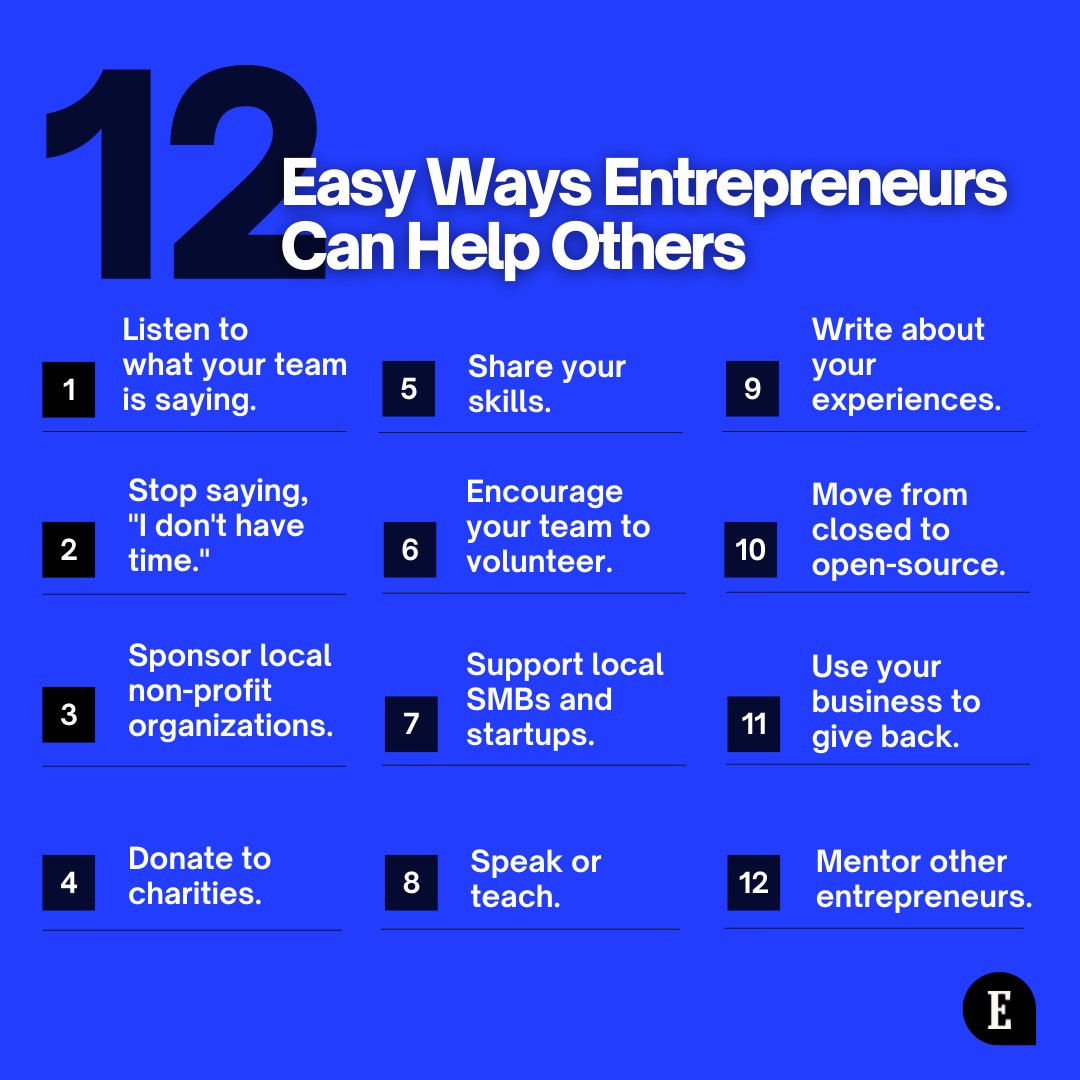 Entrepreneur's tweet image. It doesn't have to be hard to make a difference. Here are 12 great places to start. #MakeADifferenceDay